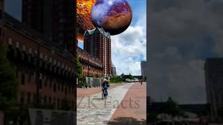 Planet Falling on Earth ll VFX world #vfx #solarsystem #space #shorts