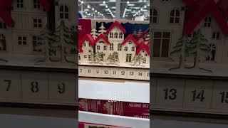 Holiday wooden village #costco #advent calendar 2024