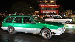 ON BOARD 7 SEC 2JZ VL WAGON VS LEGEND LARRY LARSONS 2500HP TWIN TURBO V8 6 SEC NOVA