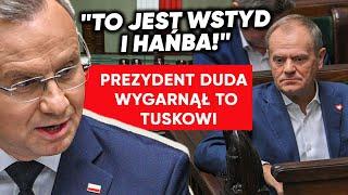 "To jest hańba!". Prezydent ostro zwrócił się do Tuska w Sejmie. Opozycja nie wytrzymała