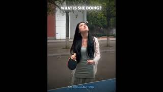 What is this girl doing? 