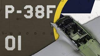 Tamiya P-38F Lightning 01 - Base Cockpit Work