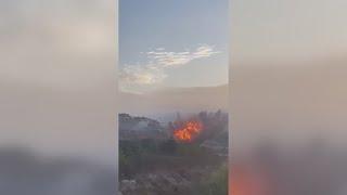 Video captures Israeli air strikes on suspected Hezbollah targets in Lebanon