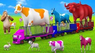 Color Cows Crocodiles and Horse Farm Adventures Farm Animals Comedy Video Collection 3D Cartoons