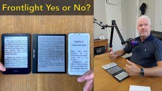 Why I prefer using my e-readers without front light on (except with kaleido 3 e-readers)