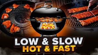 Отсекатель жара 2-в-1 для гриля 57 см Weber. Два режима и два рецепта Low&slow hot&fast.