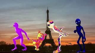 Alien Dance Wars in Paris: Watch as They Change Colors and Shapes!