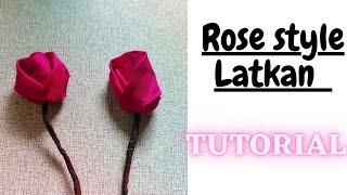 How to make Beautiful Rose  Style Latkan easy tutorial / Nisha Tailor/