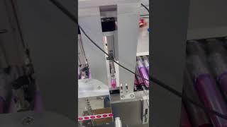 Cosmetic lip stick bottom labeling machine, Shanghai reliance machinery #reliancemachinery