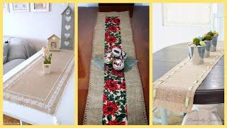 33 Stunning Burlap Table Runners For Christmas,Burlap Table Matts