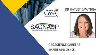 Geoscience Careers - Marine Geoscience - Dr Hayley Cawthra