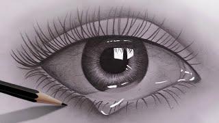 How to draw realistic eyes for beginners with pencil | Pencil Sketch Video | Easy to draw