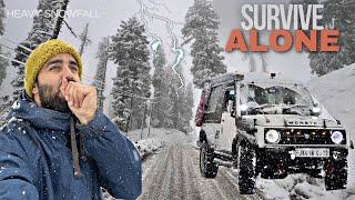 Heavy Snowfall In Kashmir Again || Surviving Alone In Heavy Snow || Doodhpathri Kashmir || The Umar