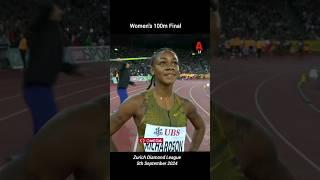 Women's 100m Final, Zurich Diamond League 2024, Sha'Carri Richardson v Julien Alfred #shacarri