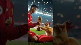 The Birthday Ball – Ronaldo’s Greatest Goal & His Cat’s Big Day #shorts #ronaldo #cat #funny  #ai