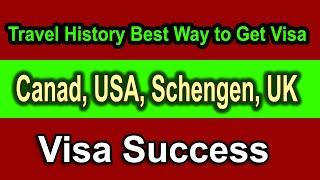 Visa on Travel History  | Travel History  international Visits |  Canada, USA, Schengen & UK