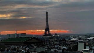 Coucher de soleil de La terrasse des Galeries Lafayette - Paris