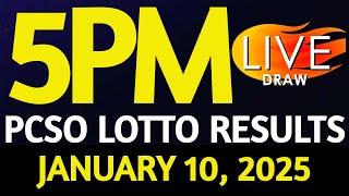 Lotto Result Today 5:00 pm draw January 10, 2025 Friday PCSO LIVE