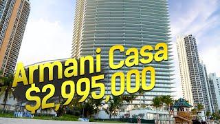 $3,000,000 apartment in Armani Casa residences for sale. Living in Miami, Florida.