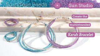 Karah Seed Bead Bracelet with Sterling Silver Components