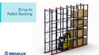 Drive-in pallet racking, high density storage