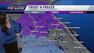 Coldest air of the season headed to Orlando on Thursday