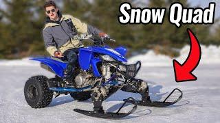 Quad with Snowmobile Ski's