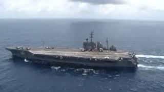 USS Bunker Hill & USS Carl Vinson Refuel at Sea