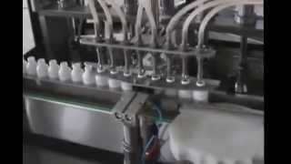 8 head  Nozzle Liquid filling machine ,  8 head pick and place bottle screw Capping machine