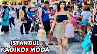 Turkey Istanbul Kadikoy Moda Asian Side Of Istanbul  2024 Walk with me  Tourist Guide 4K