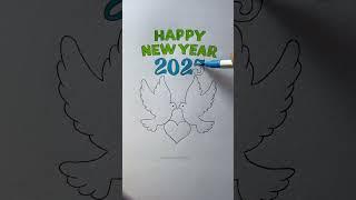 Happy New Year Drawing #shorts #shortsfeed #youtubeshorts #art