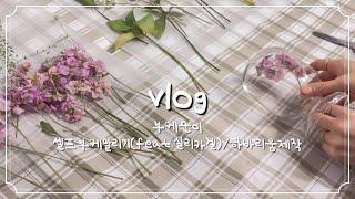 15년지기 부케받고 셀프부케말리기(feat.실리카겔)ㅣ하바리움무드등만들기