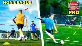 A DAY IN THE LIFE OF A FOOTBALLER TRAINING WITH PRO PLAYERS... (My Road To Pro Football)