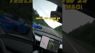 Tesla Model 3 Performance vs BMW Z4 M40i on German autobahn! Z4 has stage 1 400 HP