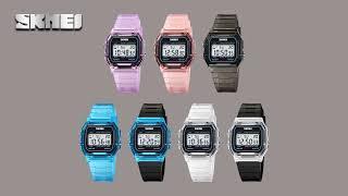 SKMEI 2056 Transparent Case Digital Watch Unisex 35mm Case