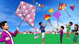 Amir vs Garib Ka Kite Challenge Paper Vs Money Kite Hindi Kahaniya Moral Stories Hindi Stories