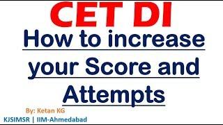 CET DI STRATEGY | Increase your Score & Attempts