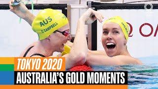   Australia's gold medal moments at #Tokyo2020 | Anthems