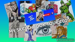 Sam's Art Studio | 2020 Sketchbook Tour!