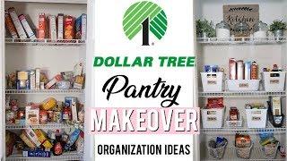 DOLLAR TREE PANTRY ORGANIZATION IDEAS - SMALL PANTRY ORGANIZING! | Clean with me 2019