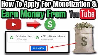 How To Apply For Monetization and Earn Money From YouTube | M Farhan Fayyaz