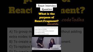 #030 Top React Interview Questions & Answers | MCQs for Beginners & Experts #shorts #reactinterview