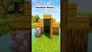 Minecraft: Smallest House!  #minecraft  #shorts