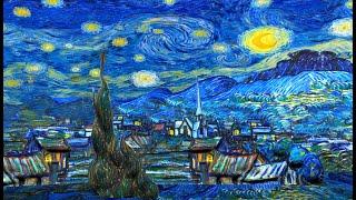 Starry Night: 3D Model of a Painting by Vincent Van Gogh