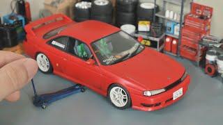 Nissan Silvia S14 Model Car Full Build Step by Step (FUJIMI)