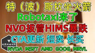 美股 特（波）斯拉Robotaxi坐火箭！NVO拔管HIMS暴跌34%！CTA更新短卖长买！ NVDA、MSFT、AMD、GOOG、MRVL！