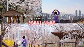 KOREA VLOG | SPRING WALK AT ODONG NEIGHBORHOOD | CHERRY BLOSSOMS & 2521 FILMING LOCATION