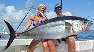 GIANT YELLOWFIN TUNA Catch Clean & Cook ( Venice, Louisiana )