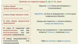 Когда в ССП не ставится запятая перед И (ДА в значении "И")