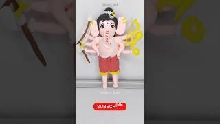 DIY clay Ganpati idol Making ideas #shorts